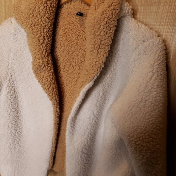 Zaful Womens Teddy Bear Open Front Jacket Large - Picture 3 of 7